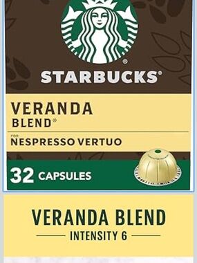 Starbucks by Nespresso Vertuo, Veranda Blend, Blonde Roast Coffee, 32-count